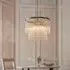 Galesburg 5 Light Glass Pendant Ceiling Light - Antique Brass