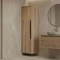 Galia Tall Bathroom Storage Cabinet - Oak alternate view