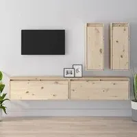 Galilee Entertainment Unit Set - Natural, Pinewood