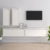 Galilee Entertainment Unit Set - White, Solid Pinewood alternate view