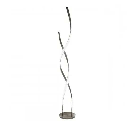 Galla Twisted Floor Lamp - Satin Nickel