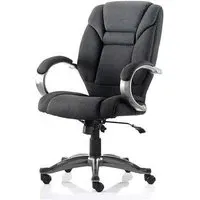 Galloway Executive Office Chair with Arms - Black, Fabric