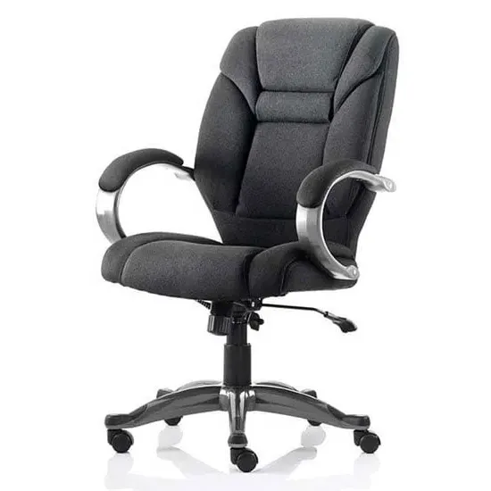 Galloway Executive Office Chair with Arms - Black, Fabric