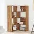 Galva Corner Bookcase with 8 Shelves - Oak, Engineered Wood
