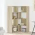 Galva Corner Bookcase with 8 Shelves - Sonoma Oak, Engineered Wood