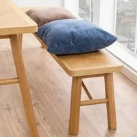 Galveston Rectangular Dining Bench - Matt Oak, Solid Wood alternate view