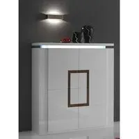 Garde Sideboard with LED Lights - White, Walnut