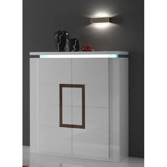 Garde Sideboard with LED Lights - White, Walnut