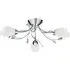 Gardenia 3-Light Semi-Flush with Crystal Detail - Chrome, Glass