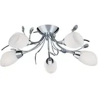 Gardenia 5-Light Semi-Flush with Crystal Detail - Chrome, Glass