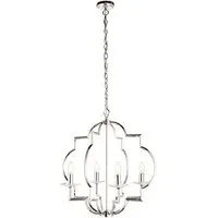Garland 4 Lights Ceiling Pendant Light - Polished Nickel, Glass