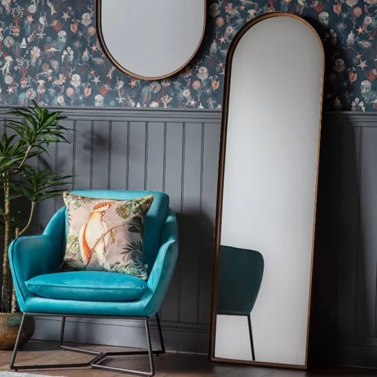 Garner Arch Leaner Floor Mirror - Bronze