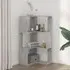 Garner Corner Bookcase with 3 Shelves - Grey