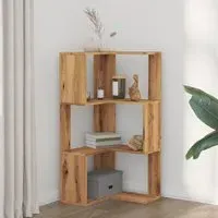 Garner Corner Bookcase with 3 Shelves - Oak