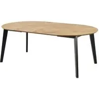 Garner Extendable Dining Table - Oak, Black