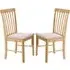 Garnet Oak Wooden Dining Chairs in Pair - Oak