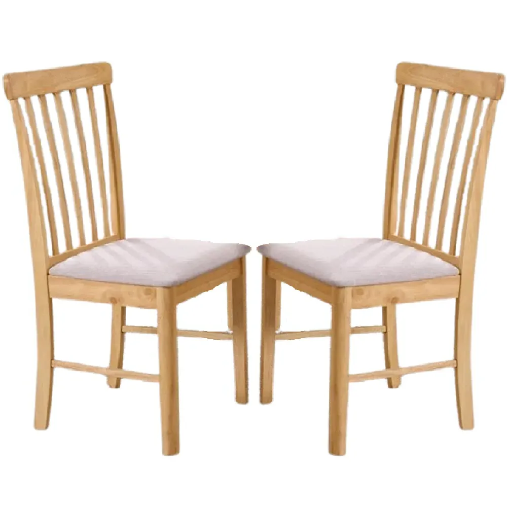Garnet Pair of Dining Chairs - Oak, Wood product