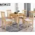 Garnet Round Drop Leaf Dining Table with 4 Chairs - Oak