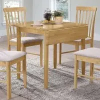 Garnet Square Drop Leaf Dining Set with 2 Chairs - Light Oak