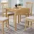 Garnet Square Drop Leaf Dining Set with 2 Chairs - Light Oak