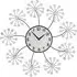 Gatosta Mirrored Floret Wall Clock - Black, Silver