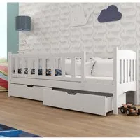 Gautier Single Day Bed with Storage - Matt White, Wood