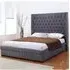 Gavrila Double Bed Frame - Dark Grey, Linen