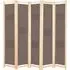 Gavyn 5-Panel Room Divider - Brown, Fabric