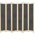 Gavyn 6-Panel Room Divider - Grey, Fabric