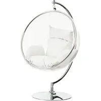 Gazit Clear Swing Seat Hanging Chair - Cream