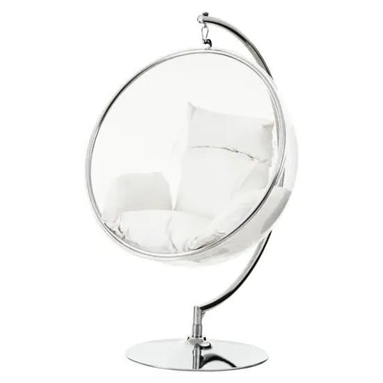 Gazit Clear Swing Seat Hanging Chair - Cream image