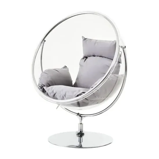 Gazit Clear Swing Seat Hanging Chair - Grey