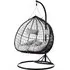 Gazit Double Hanging Chair with Round Base - Black, Rattan