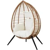 Gazit Egg Design Outdoor Chair - Natural, Rattan Effect