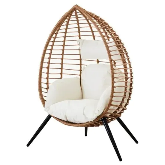 Gazit Egg Design Outdoor Chair - Natural, Rattan Effect