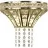 Gemma 2 Light Crystal Wall Light - Clear, Satin Brass