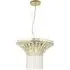 Gemma 8 Light Round Pendant Light - Clear Crystal, Satin Brass