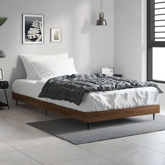 Gemma Single Bed Frame - Brown, Engineered Wood