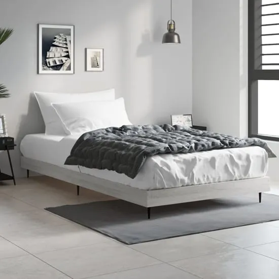 Gemma Single Bed Frame - Grey, Engineered Wood