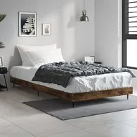 Gemma Single Bed Frame - Smoked Oak, Engineered Wood alternate view