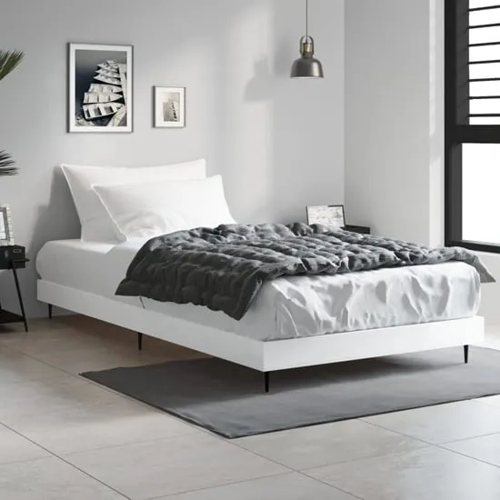 Gemma Single Bed Frame - White, Engineered Wood image