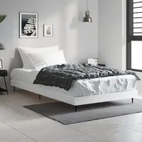 Gemma Single Bed Frame - White, Engineered Wood alternate view