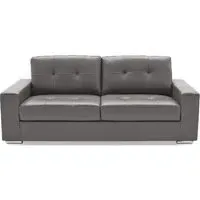 Gemonian 3-Seater Sofa - Grey, Leather