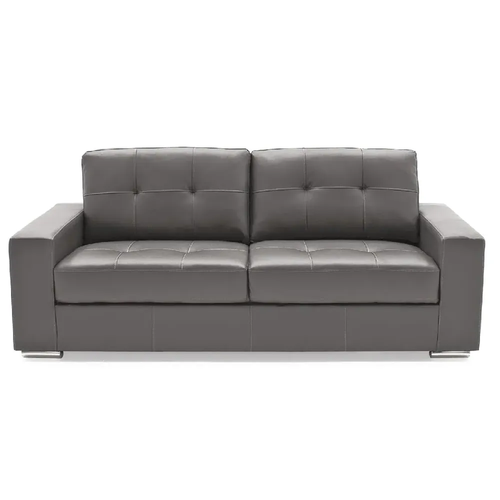 Gemonian 3-Seater Sofa - Grey, Leather image
