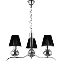 Gemosta 3-Arm Pendant Light - Black, Chrome