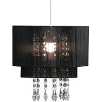 Gemosta Fabric Shade Pendant Light - Black