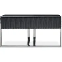 Genera Console Table with Silver Frame - Grey