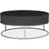Genera Round Coffee Table with Silver Frame - Grey