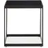 Genera Wooden End Table with Metal Frame - Black