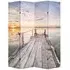 Genet 4-Panel Folding Room Divider - Lake, Fir Wood
